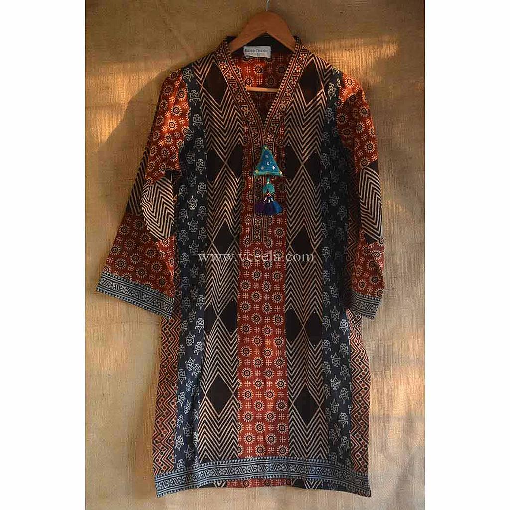 Ajrak Vegetable Dye Kurta