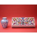 Hand embroidered clutch