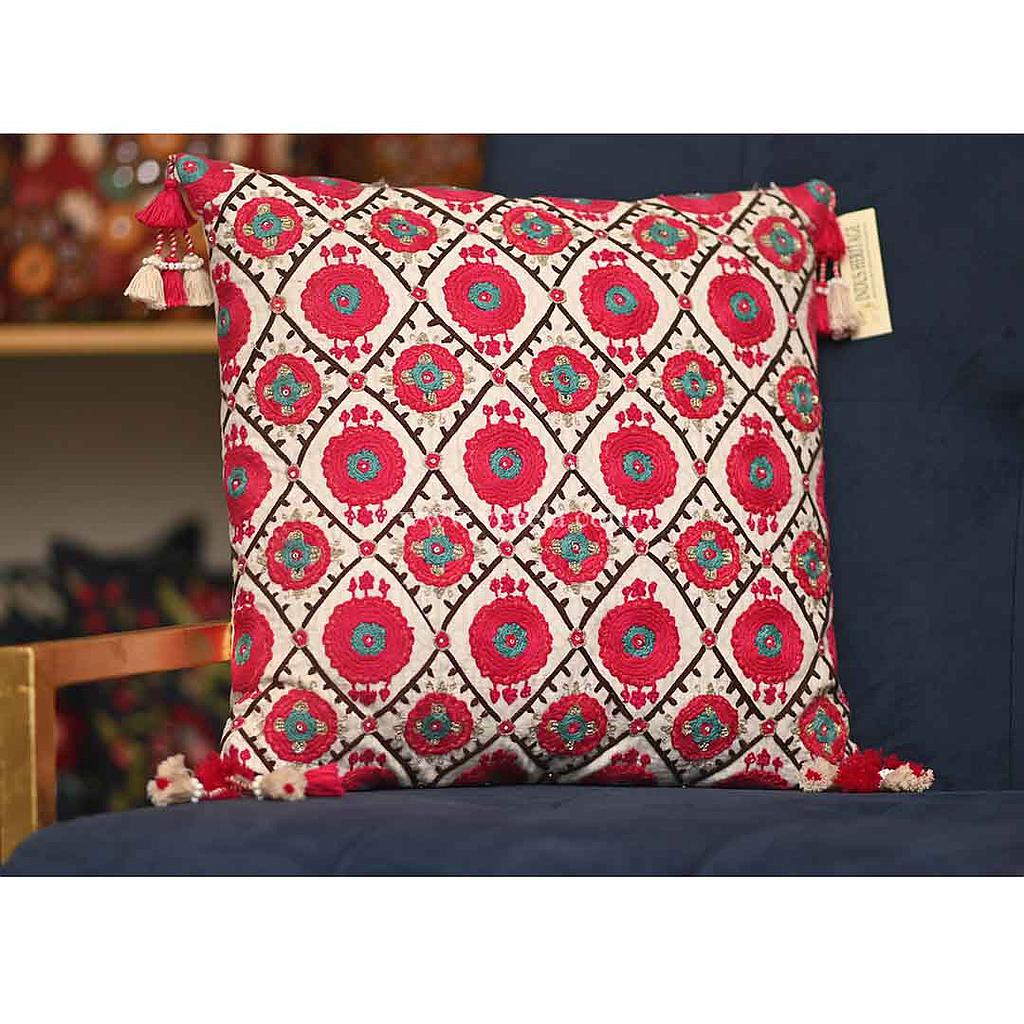 Hand Embroidered Cushion Cover