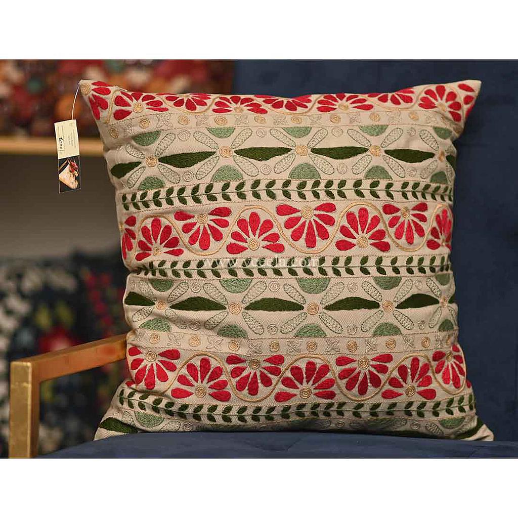 Hand Embroidered Cushion Cover