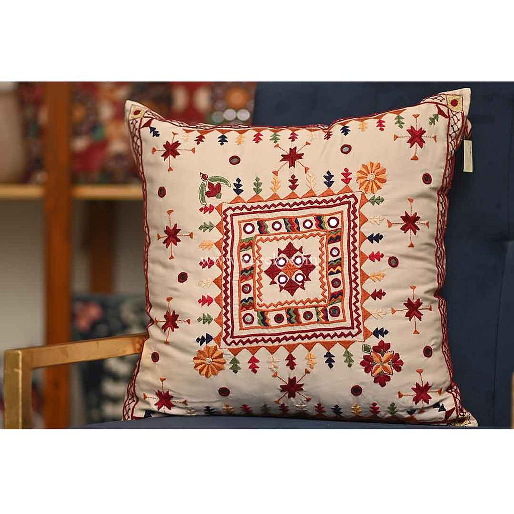 Hand Embroidered Cushion Cover