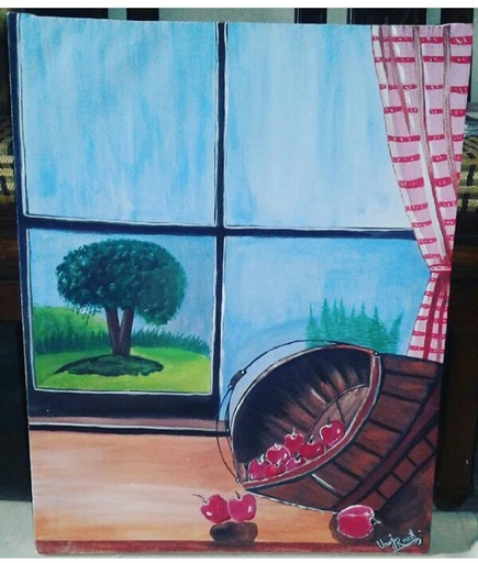 [PK3165-AR-PAI-009534] Kitchen Wall Painting.