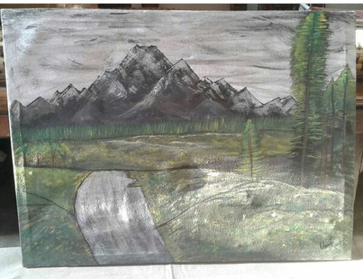 [PK3165-AR-PAI-009536] Landscape Painting on Canvas.
