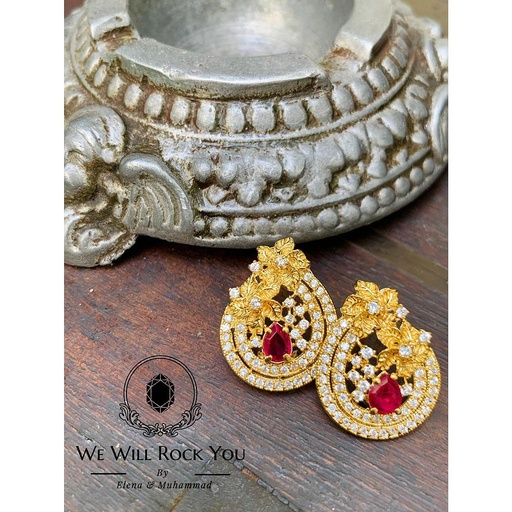 [PK3263-JW-EAR-010032] Ruby Roses