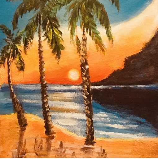 [PK3267-AR-PAI-010039] Sunset Canvas Painting