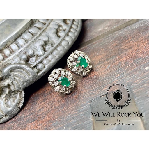 [PK3263-JW-EAR-010042] Emerald Green
