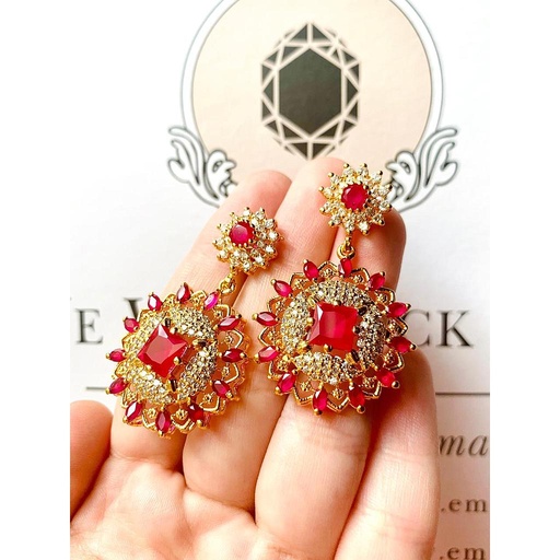 [PK3263-JW-EAR-010049] Sunny Red