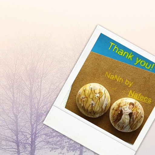 [PK3239-JW-GEN-010072] Hand painted Stud earrings