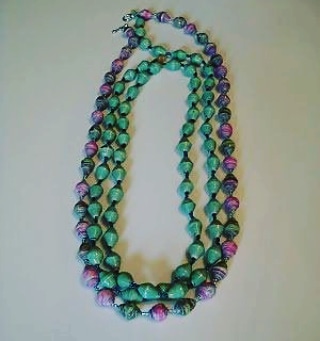 [PK3169-JW-NCK-010141] Paper beads mala