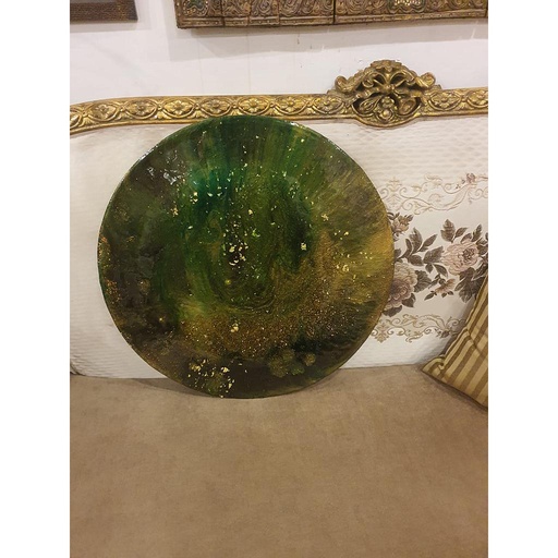 [PK3261-AR-PAI-010202] Green resin canvas