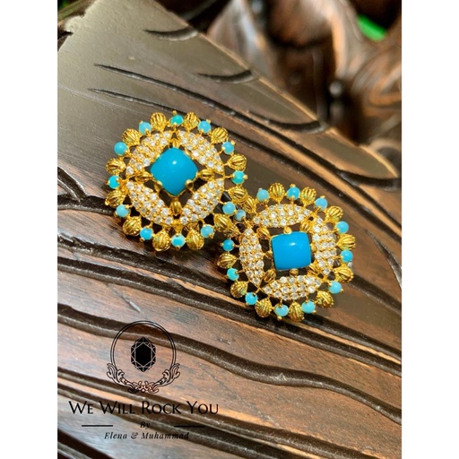 [PK3263-JW-EAR-010445] Ocean Turquoise