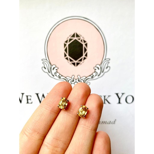 [PK3263-JW-EAR-010562] Citrine Studs