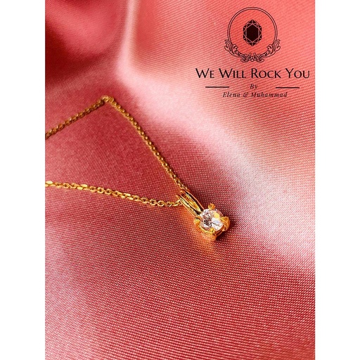 [PK3263-JW-NCK-010572] Zircon Pendant with Chain