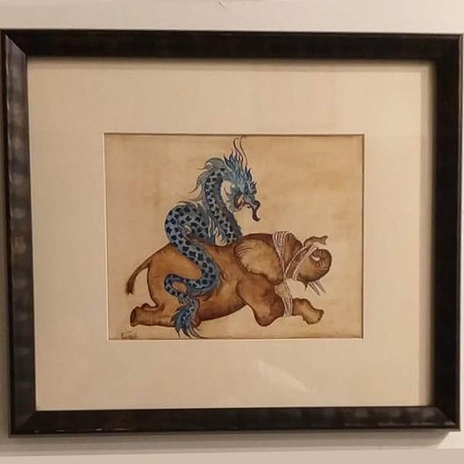 [PK3338-AR-PAI-010609] Dragon Miniature Painting