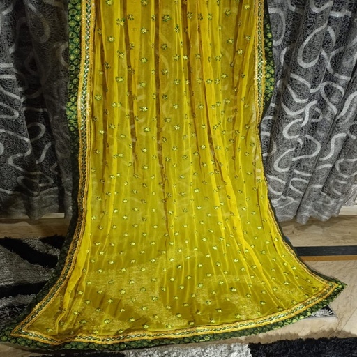 [PK3342-CW-SCF-010619] Beautiful mehndi dupatta