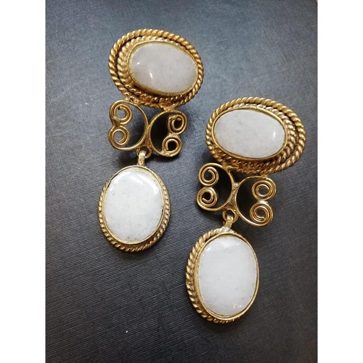 [PK3229-JW-EAR-010650] White Tourmaline Earrings