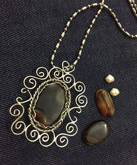 [PK3192-JW-NCK-010668] filigree pendent