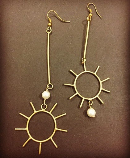 [PK3192-JW-EAR-010676] sun earrings