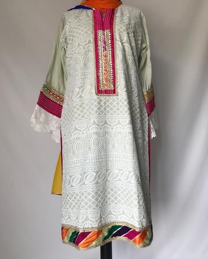 [PK3334-CW-PRT-010704] Chatapati lace and Gota work Dress
