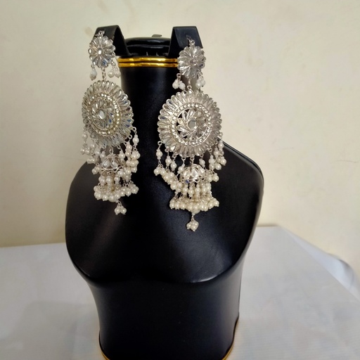 [PK3358-JW-EAR-010916] Kundan Maghar Jhumaka Handmade