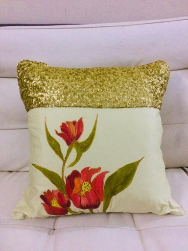 [PK3335-HM-CUS-010954] Hand Painted Cushion cover