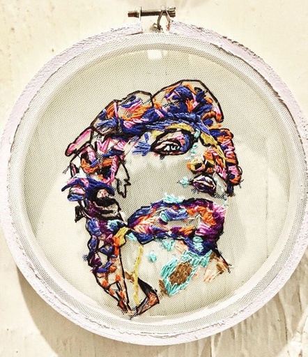 [PK3190-CF-ART-010978] Embroidery hangings - Set of 2