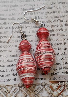 [PK3169-JW-EAR-011037] Paper beads earrings