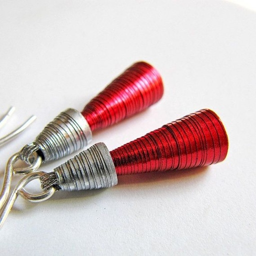 [PK3169-JW-EAR-011050] Paper beads earrings (durable)