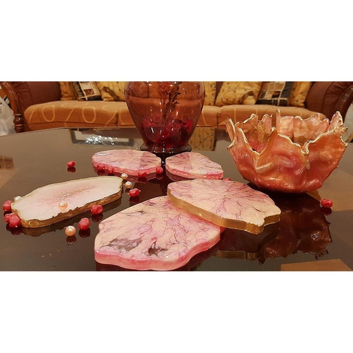 [PK3098-HM-KMA-011223] Glacier Resin Coasters