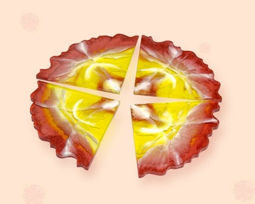 [PK3098-HM-KMA-011242] Citrus Curl Resin Coasters