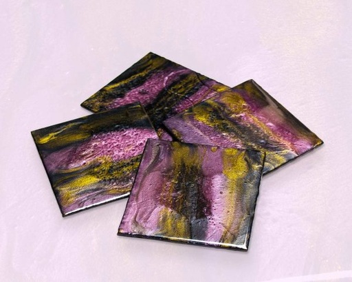 [PK3098-HM-KMA-011245] Ravish Resin Coasters