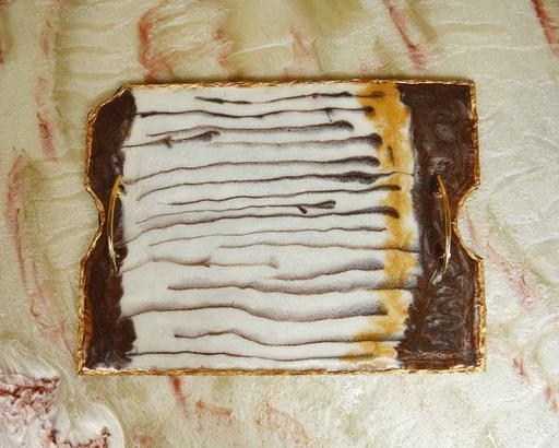 [PK3098-HM-TRY-011276] Molten Chocolato Resin Tray