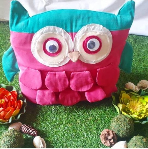 [PK3410-HM-CUS-011279] Owl Cushion Set
