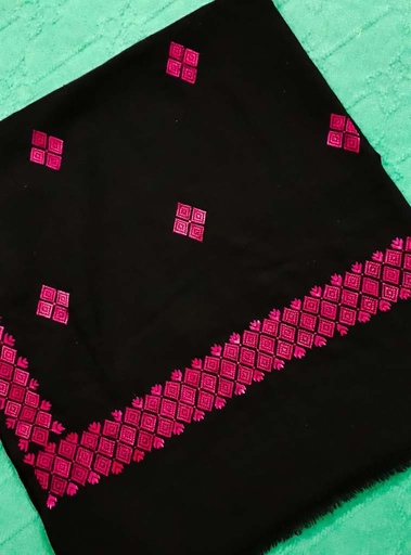 [PK3403-GN-GEN-011461] Hand Embroidered Phulkari Shawl