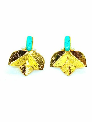 [PK2838-JW-EAR-011924] Blue Leaflets