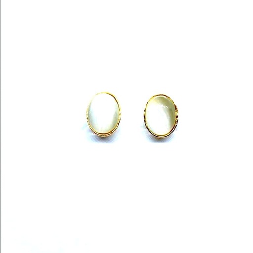 [PK2838-JW-EAR-011942] White Stone Tops