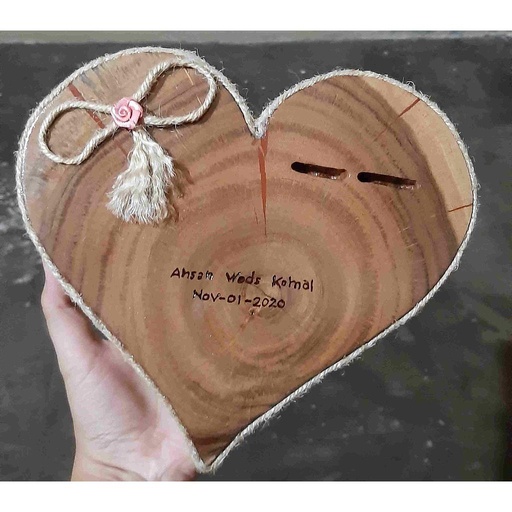 [PK3199-AR-DIM-012228] Customize wooden Ring Holder (On Demand)