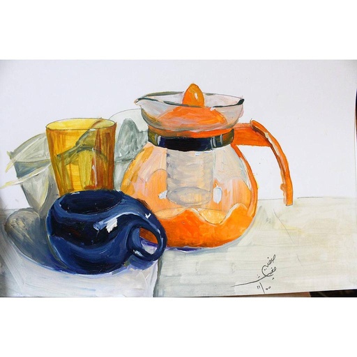 [PK4029-GN-GEN-012372] Oil Painting Still-life on Paper