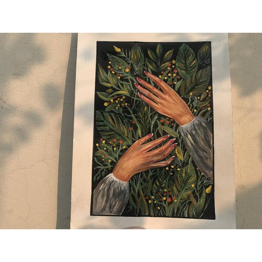 [PK4009-AR-PAI-012549] Gathering of flowers