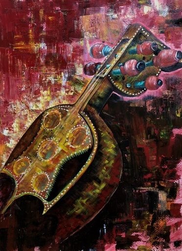 [PK4168-AR-ACR-012659] Sitar Painting