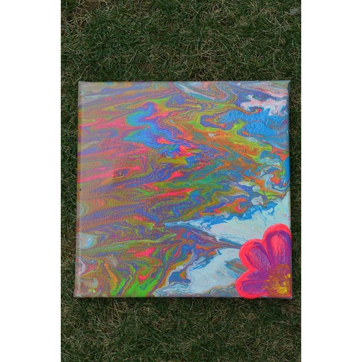 [PK4159-AR-PAI-012675] Acrylic Pour along with Knife Art