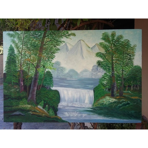 [PK3699-AR-OIL-012832] Forest Waterfall