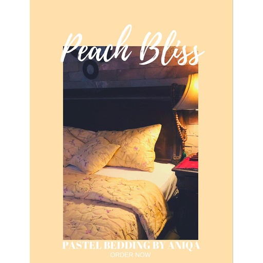 [PK4126-HM-BDC-013557] Peach Bliss Bedding Set
