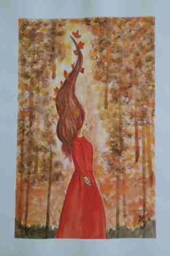 [PK4237-AR-WAT-013600] Autumn Girl
