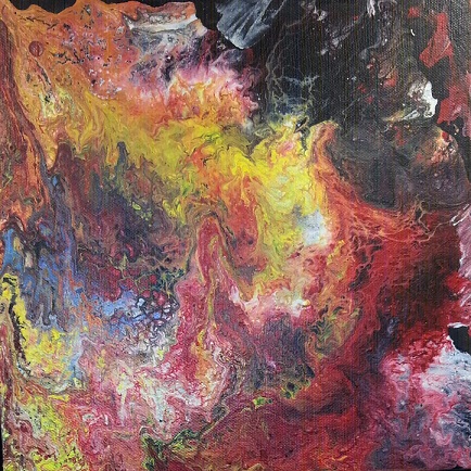 [PK4020-AR-ACR-013628] Acrylic pour painting