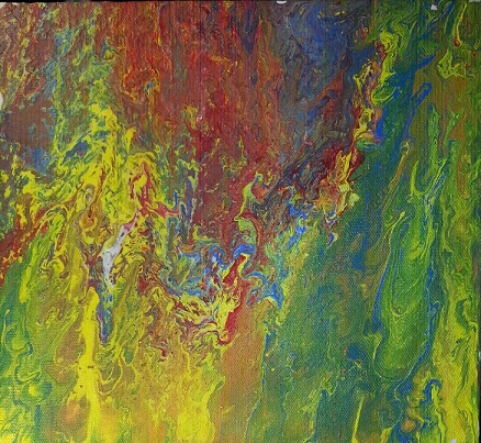 [PK4020-AR-ACR-013637] Acrylic pour painting