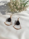 Black & Gold Flake Dangling Drops