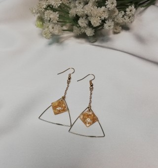 Resin Gold Flake Dangling Drops