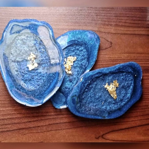 [PK4528-CF-ART-013865] Egyptian Blue Agate Coaster