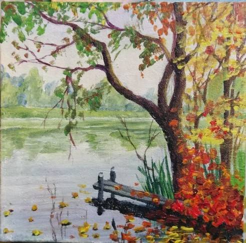 [PK4029-GN-GEN-013959] Acrylic Paints Landscape.